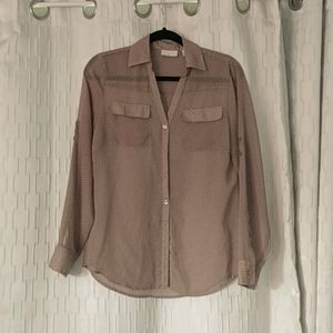 NewYork and Co. Polka dot dress shirt